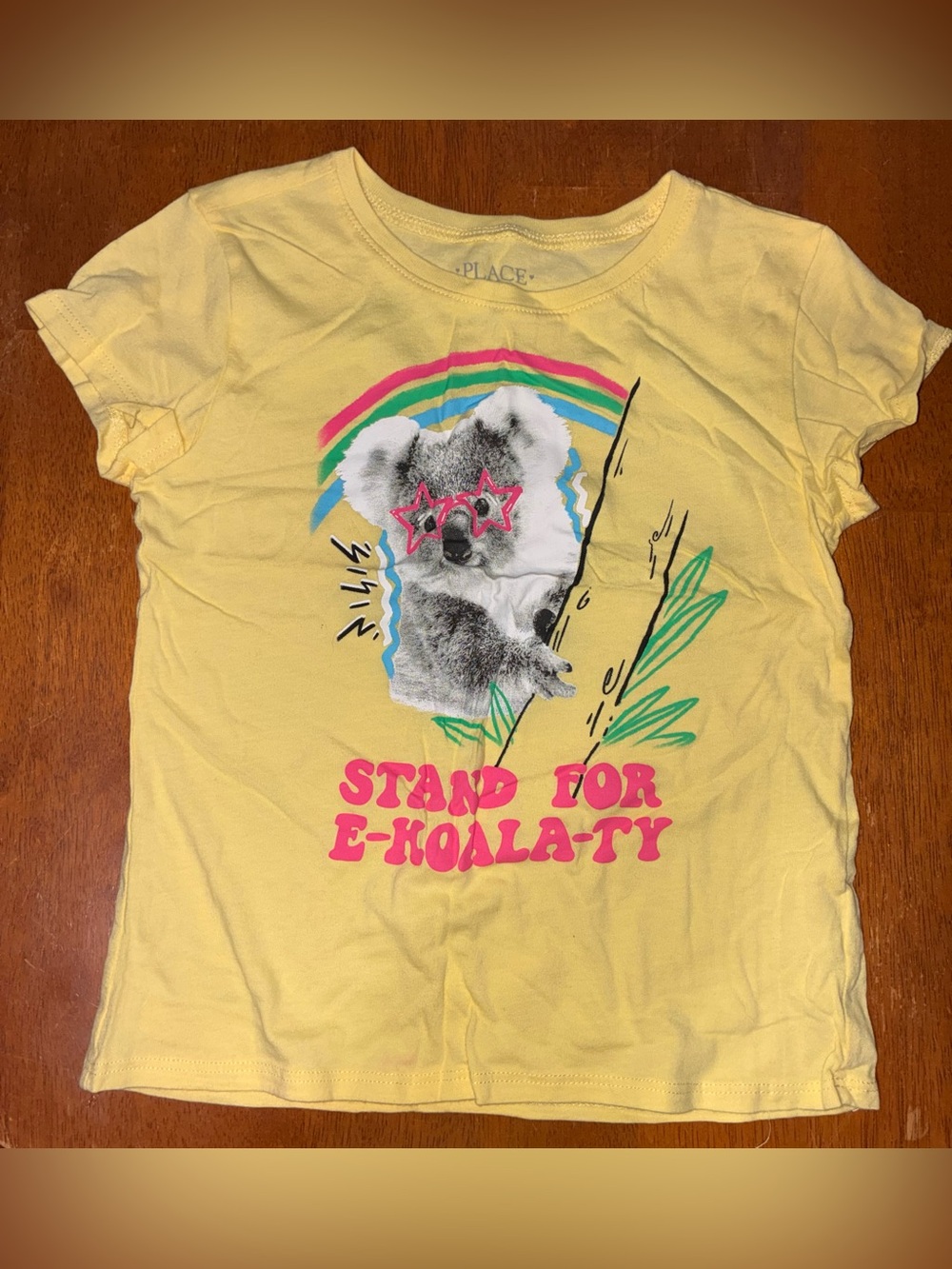 The Children's Place Yellow Koala Tee with Pink Accents